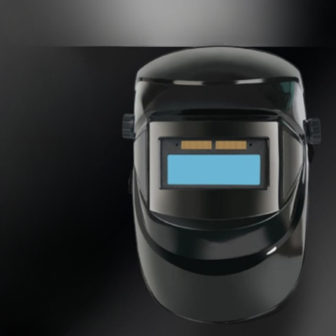 Itsesäätävä hitsausmaski otsavalolla