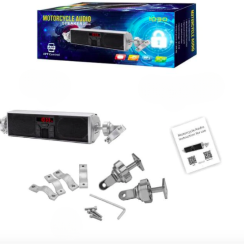 Motorcycle Speaker With Handlebar Mount — Ideal For Your Music Rides