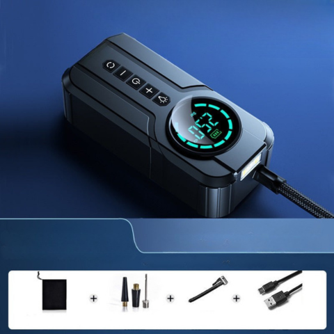 Přenosný vzduchový kompresor – Vysoce přesný LED displej
