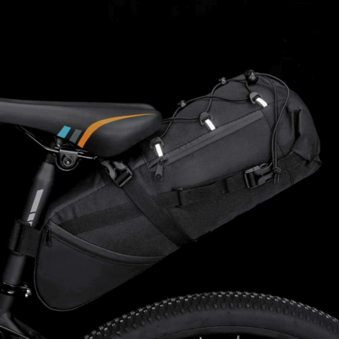 Veľká kapacita cyklistickej tašky na sedlo — vodotesná a reflexná