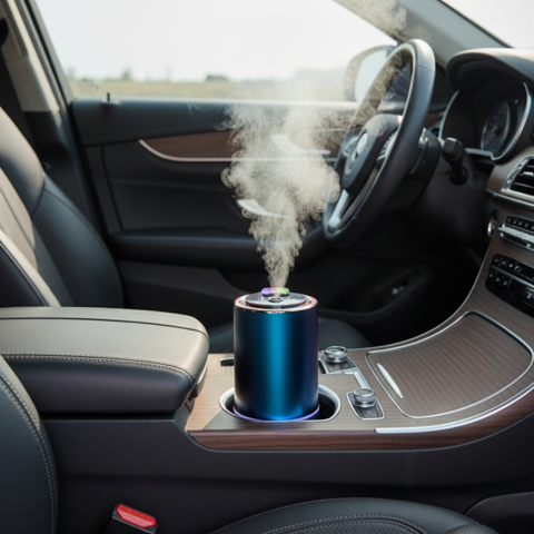 Difusor de Aromas Luminoso para Coche — Purificador & Ambiente LED