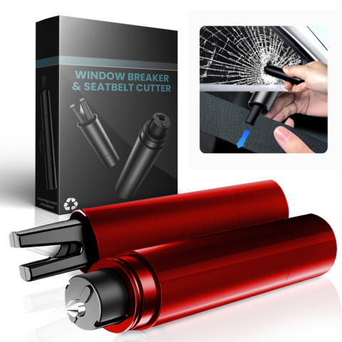Emergency Hammer for Car – Window Breaker & Seatbelt Cutter