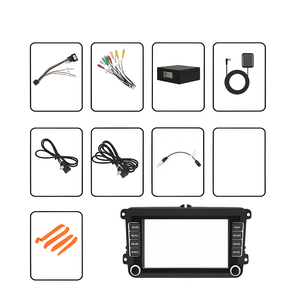車載マルチメディアシステム - タッチスクリーン、GPS、WiFi内蔵