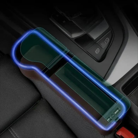 Car Seat Organizer With LED Lighting - Practical Storage & Modern Ambience