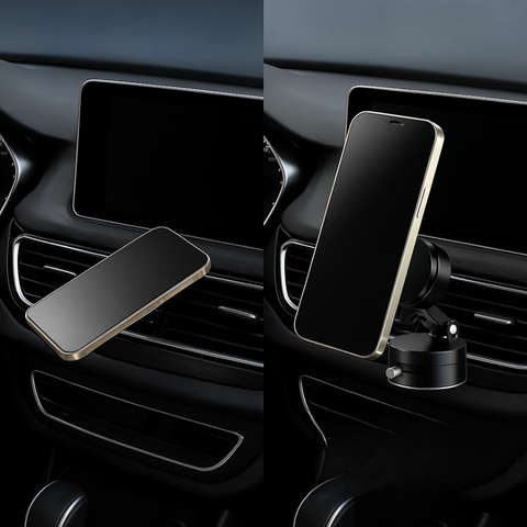 Støtte Telefon Bil – Magnetisk Rotasjon og Sikret Feste 