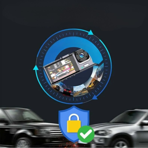 كاميرا السيارة الأمامية والداخلية - تسجيل عالي الدقة 