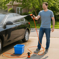 ポータブル高圧洗浄機 — どこでも簡単に掃除 