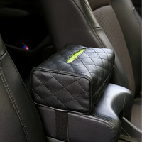 Doos Voor Zakdoeken Auto Van PU Leer – Bevestiging Zonneblind Of Hoofsteun 