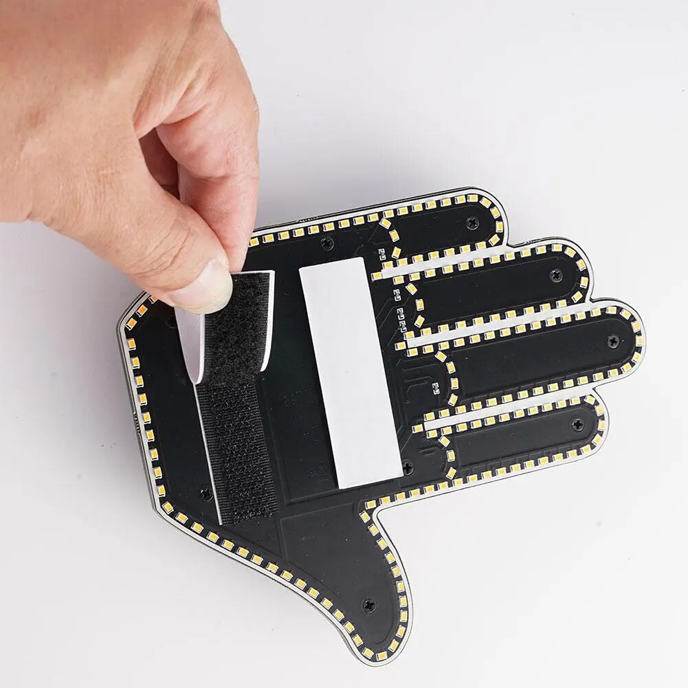 תאורת LED עם שלט עבור חלון אחורי — מחוות והודעות מוארות 