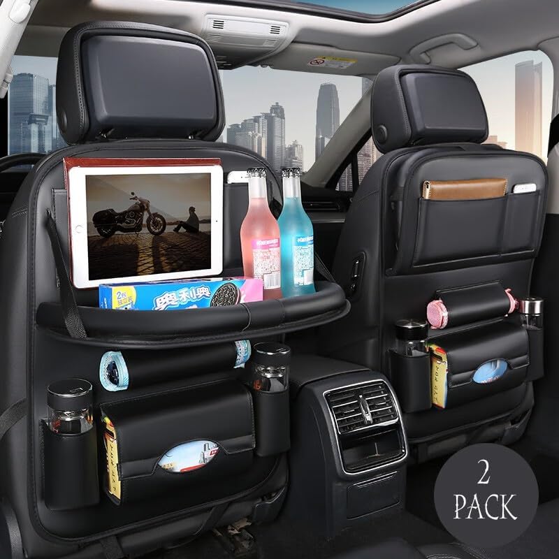 Car Back Seat Organizer with Folding Table — Easy to Install and Durable 