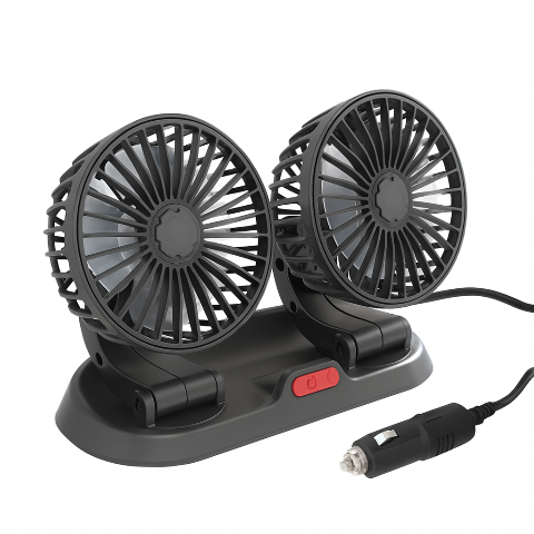 Dual Head Auto Fan - USB or Cigar Lighter Power Supply