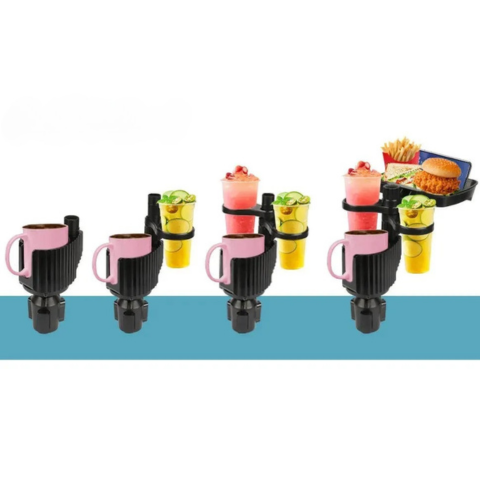 תמיכת כוסית רכב עם פלטפורמת רב תכלית — קל להתקנה ואוניברסלי 