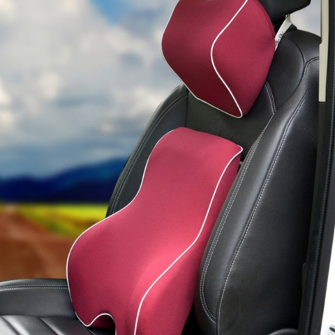 Muistivaahtomuovinen lannerangan tuki ja niskatyyny - mukavuus ja selän helpottaminen