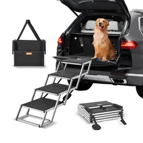 Foldable Stairs for Dogs — Easy Access to the Car Trunk 