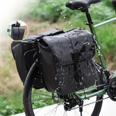 防水ダブル自転車バッグ — 大容量10L 
