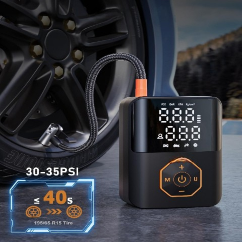 Compressore d'aria portatile — Gonfiatore senza fili rapido e potente 