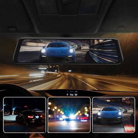 Bezdrátová palubní kamera — 12" dotykový zrcadlový displej 2K 