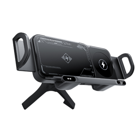 Wsparcie samochodowe wielofunkcyjne – bezpieczne trzymanie i wbudowane ładowanie 