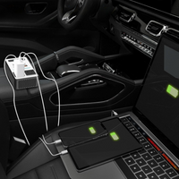 محول تيار السيارة – مقابس كهربائية ومنافذ USB سريعة 