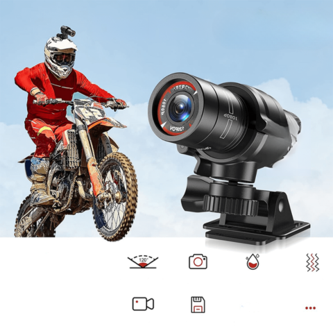 Waterproof Camera For Handlebar And Helmet – Ideal For Cycling And Motorcycling 