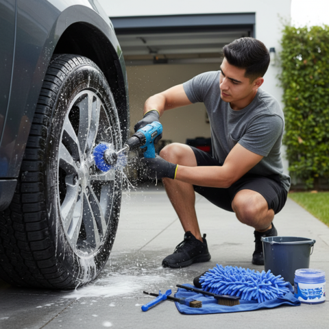 Sada na čištění auta — multifunkční s úložným batohem 