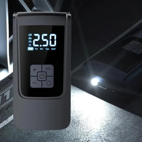 Mini Compressore d'Aria Portatile — Gonfiatore Senza Fili Intelligente 