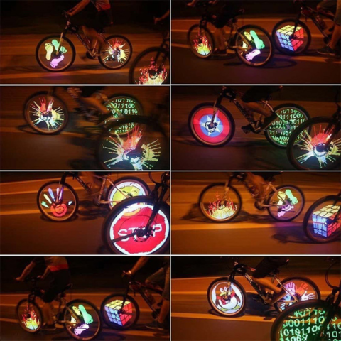 Lampă LED Personalizabilă – Pentru Roți de Bicicletă 