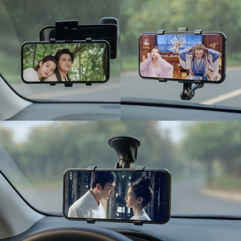 Suport Telefon Mașină — Ajustabil și Fixare Solidă 