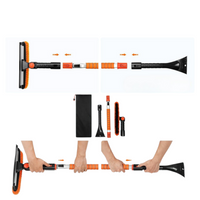 מברשת שלג ומגרדת רכב — ידית מתכווננת ונשלפת 