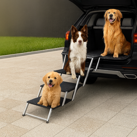 Foldable Stairs for Dogs — Easy Access to the Car Trunk 