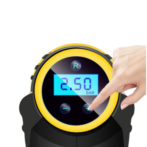 Prenosný vzduchový kompresor 120W — Rýchle nafukovanie s digitálnym displejom 