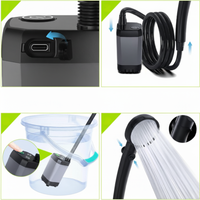 دش محمول قابل لإعادة الشحن — حرية، راحة وتعدد الاستخدامات 