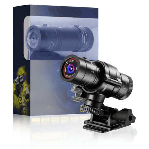Waterproof Camera For Handlebar And Helmet – Ideal For Cycling And Motorcycling 