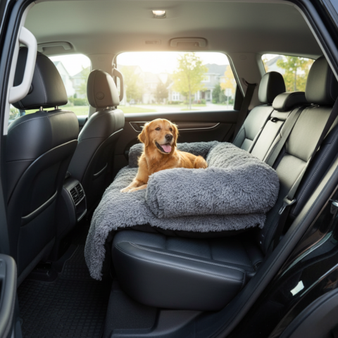 Multifunctional Cozy Dog Sofa — Comfort in the Car 