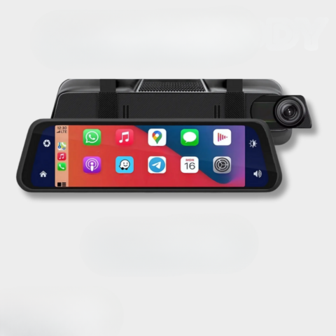 مرآة رؤية خلفية ذكية مزودة بكاميرا أمامية وخلفية - رؤية عالية الدقة ومساعدة على الركن