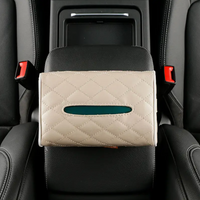 Doos Voor Zakdoeken Auto Van PU Leer – Bevestiging Zonneblind Of Hoofsteun 