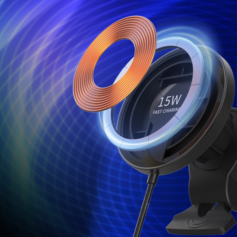 شاحن مغناطيسي لاسلكي للسيارة – قيادة متصلة وعملية 