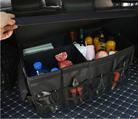 Large Capacity Car Trunk Organizer - Multiple Compartments and Total Stability