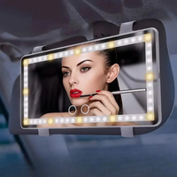 Led Make-up-Spiegel fürs Auto - Kompaktes Design & einstellbares Licht