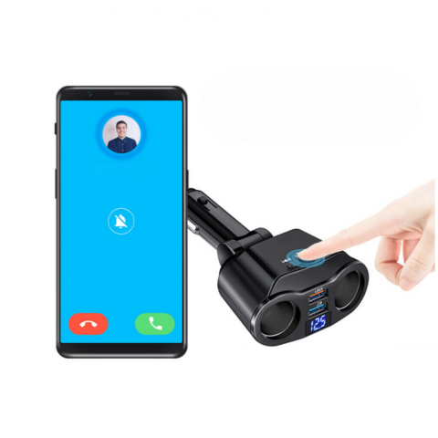 Car Cigar Lighter Adapter - Dual USB Port & Digital Display