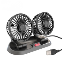 Dual Head Auto Fan - USB or Cigar Lighter Power Supply