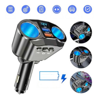 Car Cigar Lighter Adapter - Dual USB Port & Digital Display