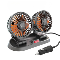 Dual Head Auto Fan - USB or Cigar Lighter Power Supply
