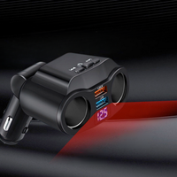 Car Cigar Lighter Adapter - Dual USB Port & Digital Display