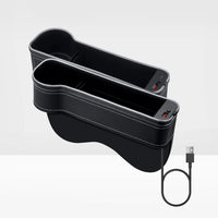 Car Seat Organizer With LED Lighting - Practical Storage & Modern Ambience
