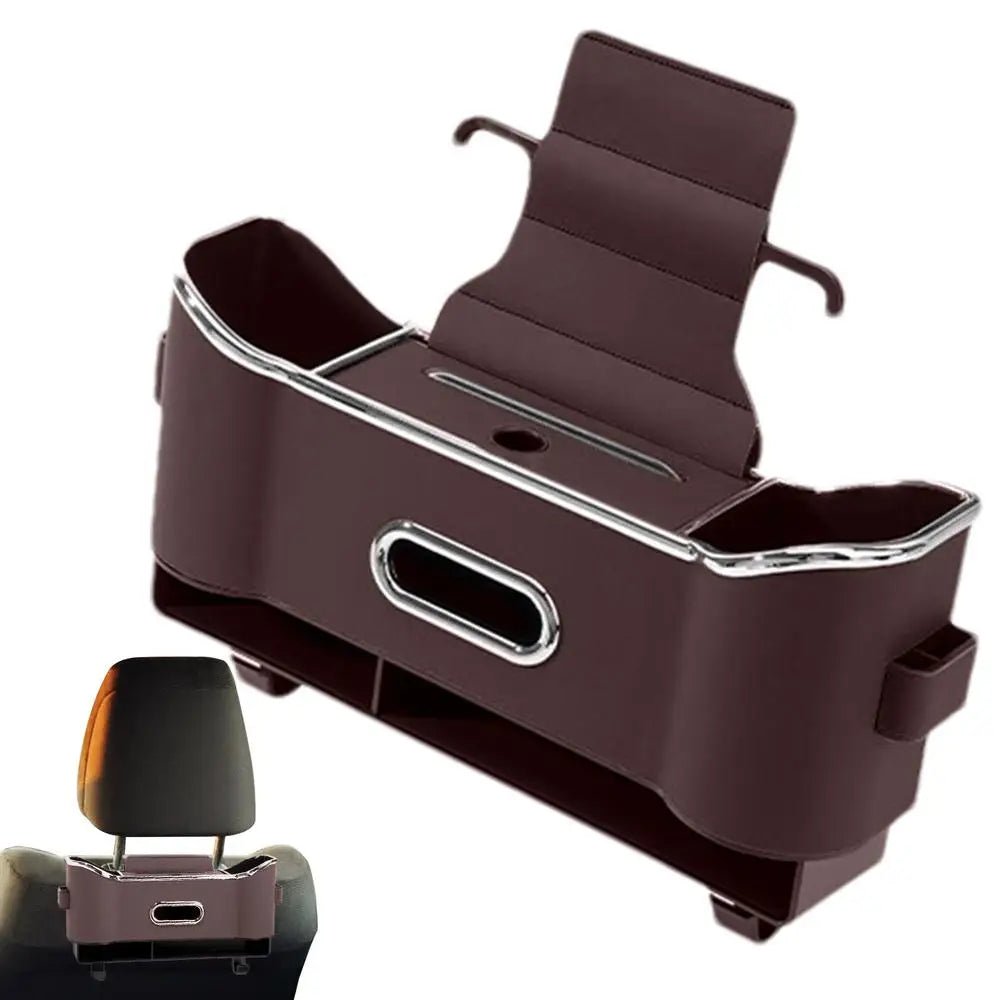 Rear Seat Organizer With Hooks And Storage Box - Optimized Space & Tidy Car