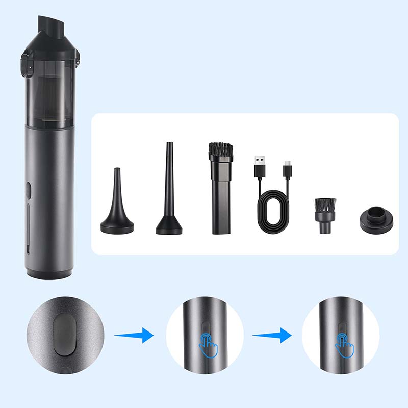 High-Performance Cordless Car Vacuum - Quick Cleaning & Convenient Use