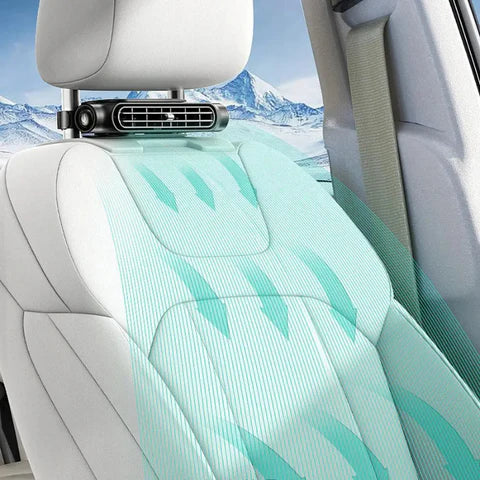 Auto sedadlový ventilátor – upevnění na opěrku hlavy 